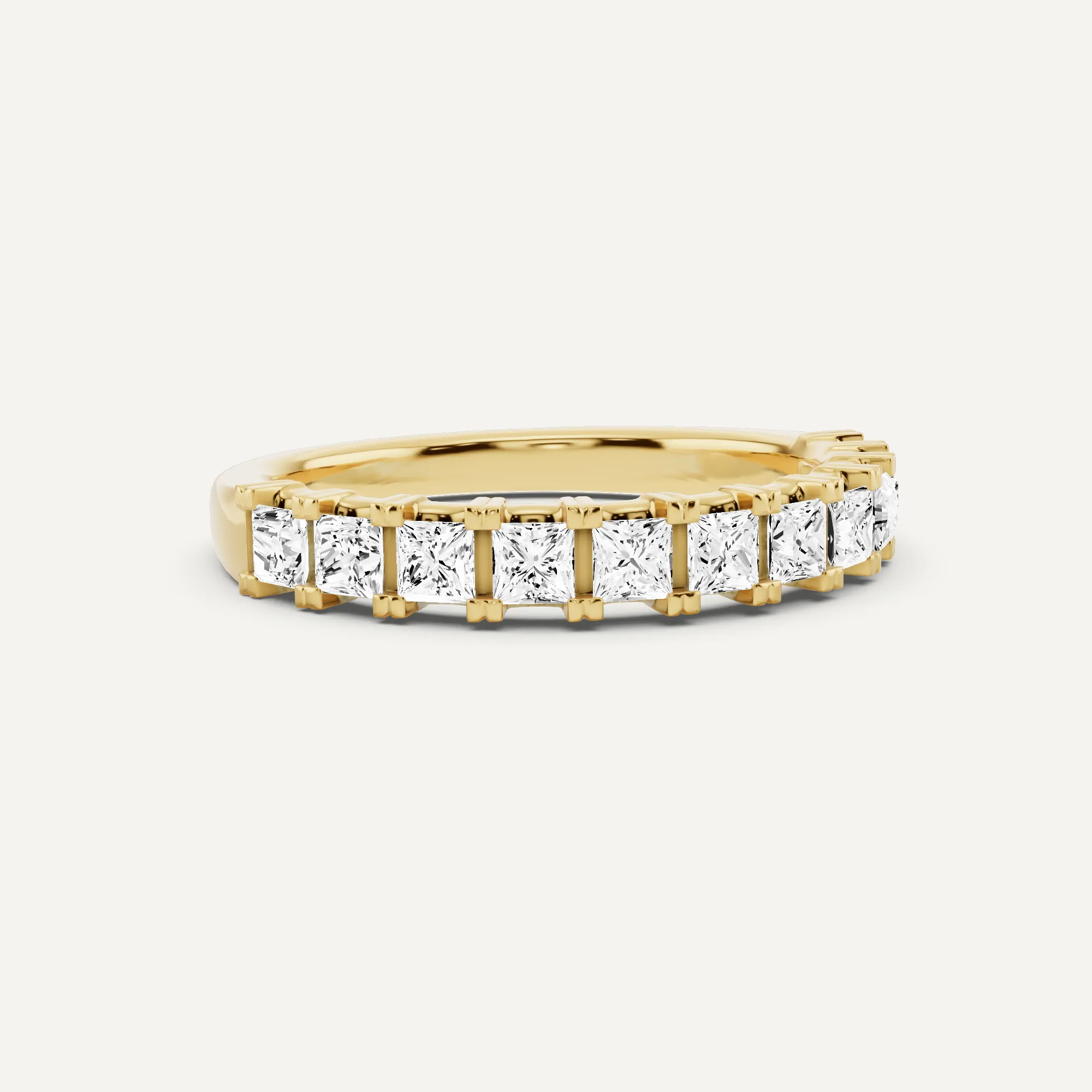 1 ctw Princess Diamond Prong Set Wedding Band