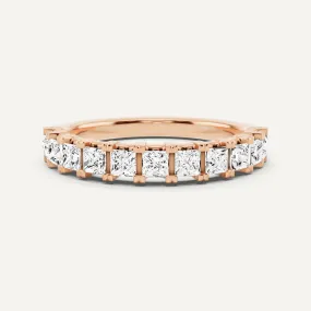 1 ctw Princess Diamond Prong Set Wedding Band