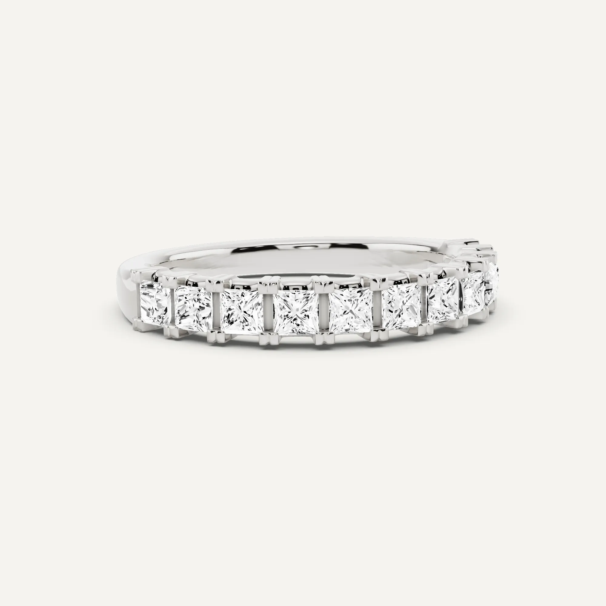 1 ctw Princess Diamond Prong Set Wedding Band