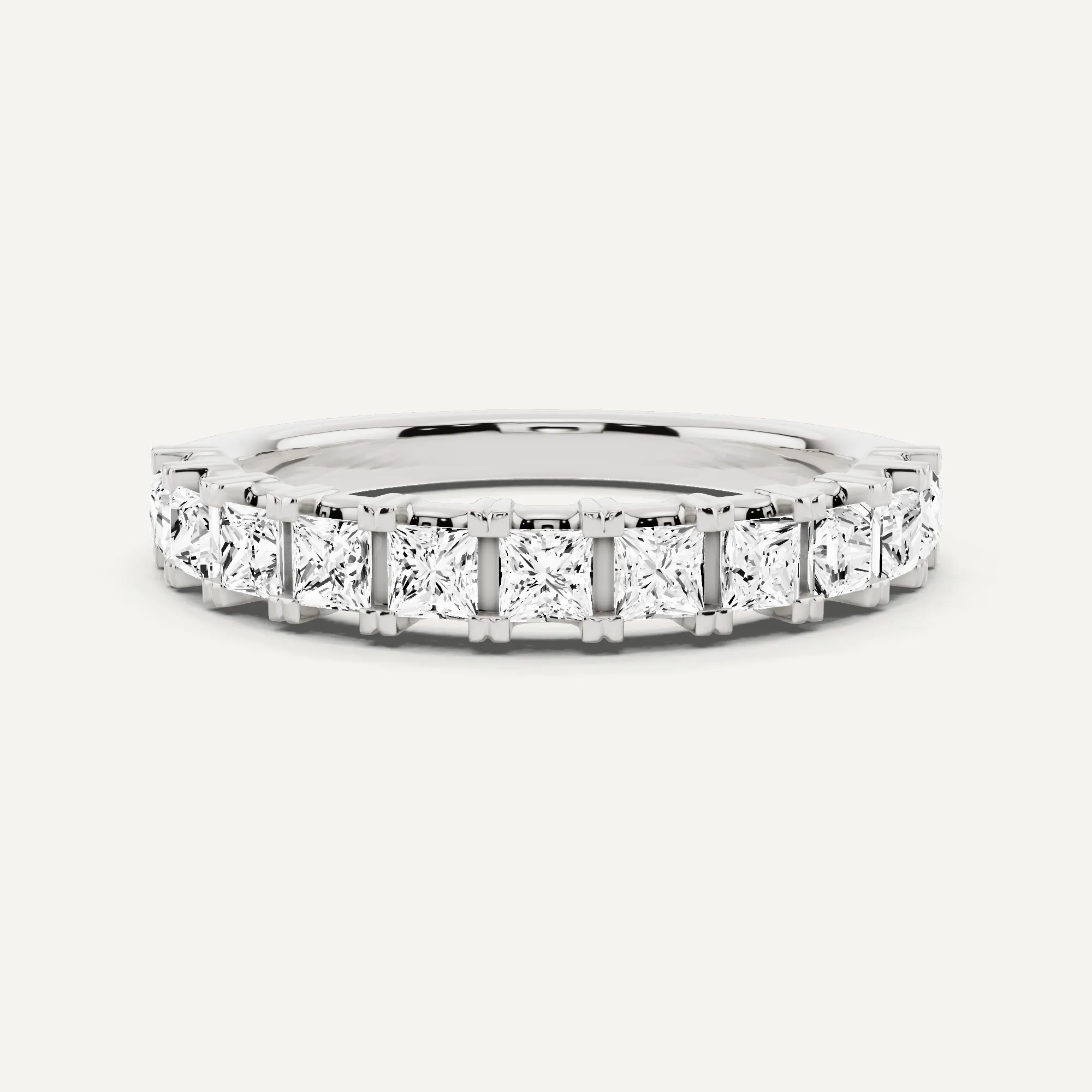 1 ctw Princess Diamond Prong Set Wedding Band