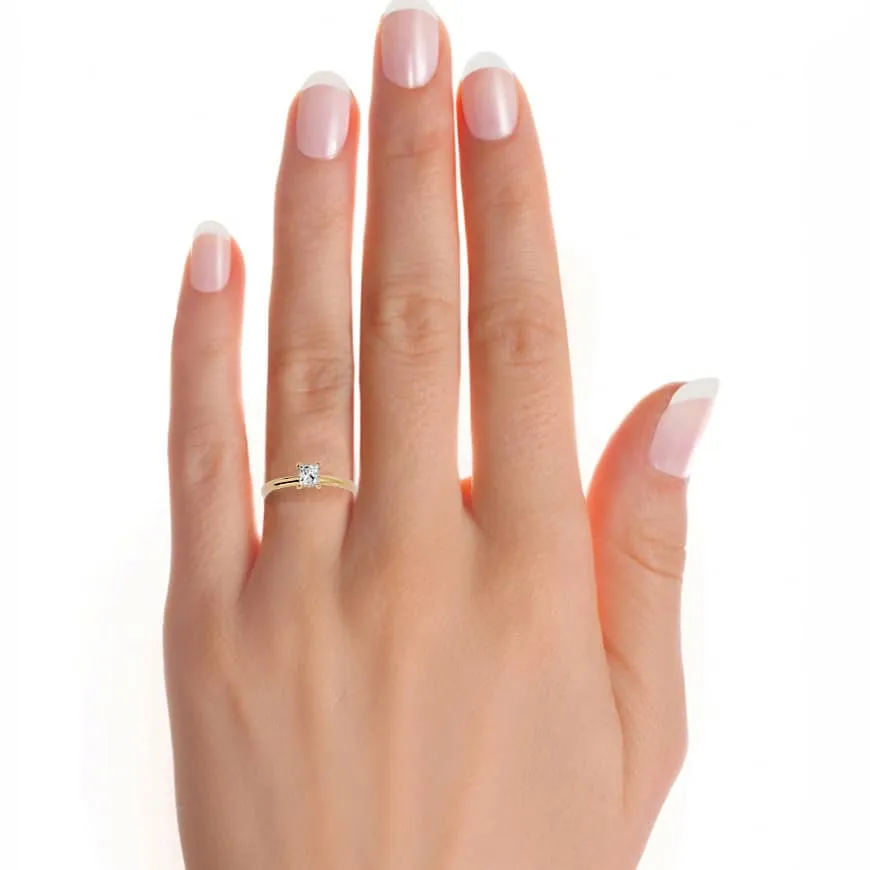 1.00ct Princess Cut Simple Engagement Ring