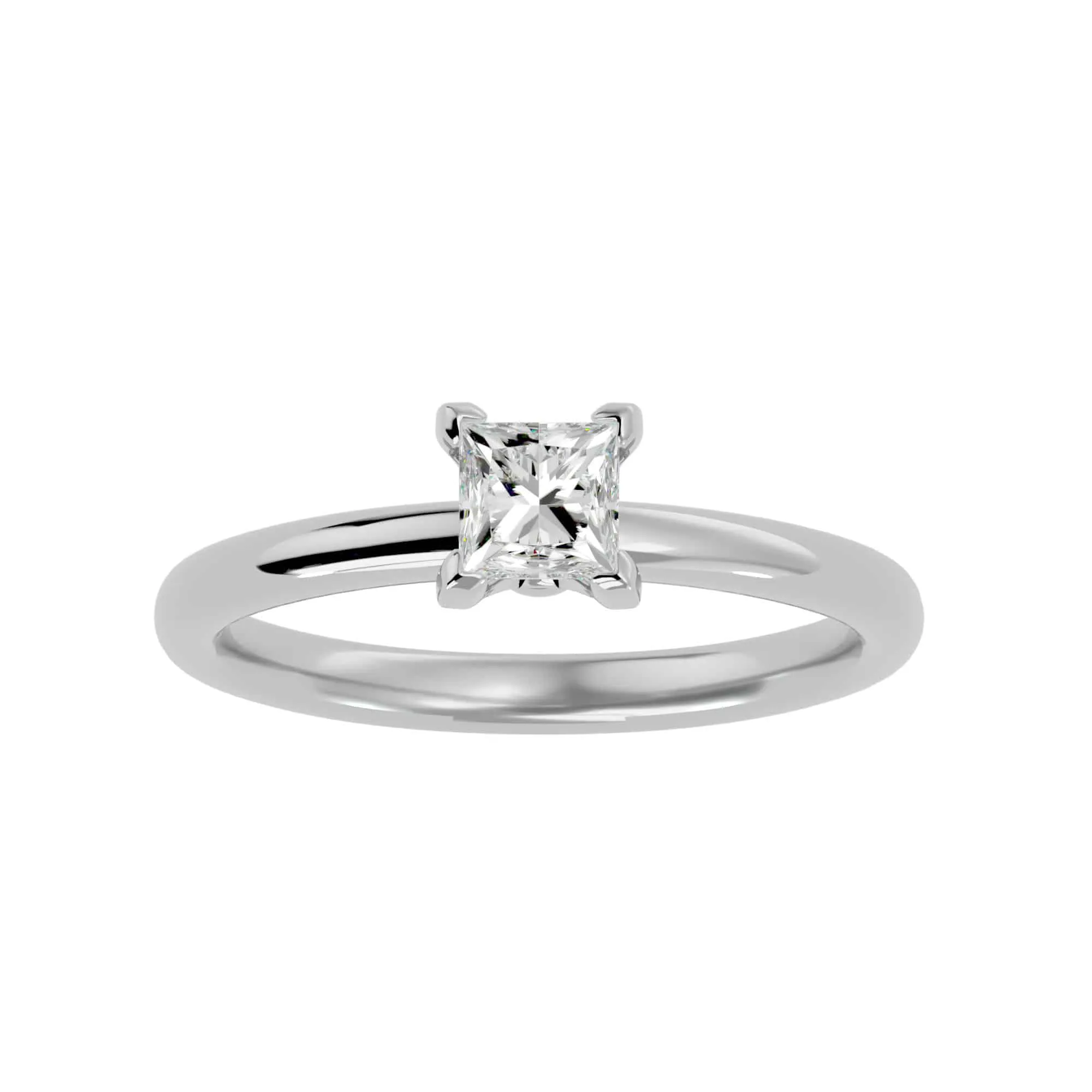 1.00ct Princess Cut Simple Engagement Ring