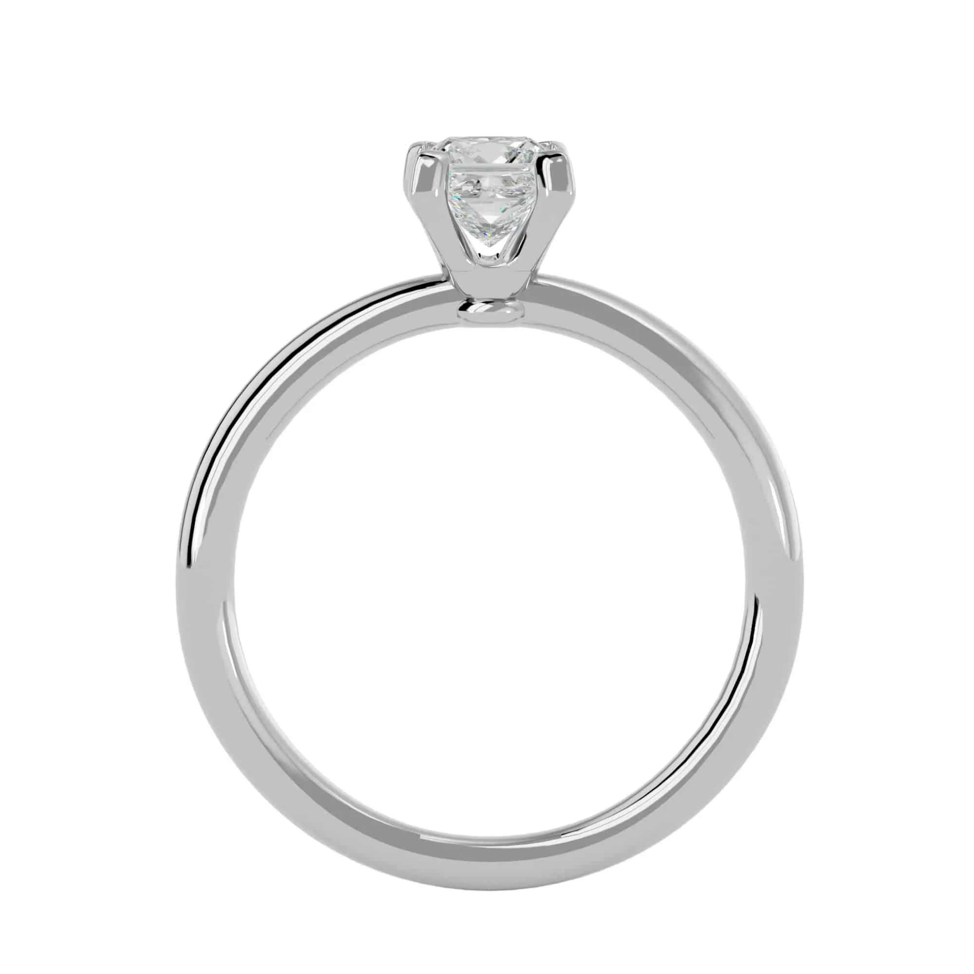 1.00ct Princess Cut Simple Engagement Ring