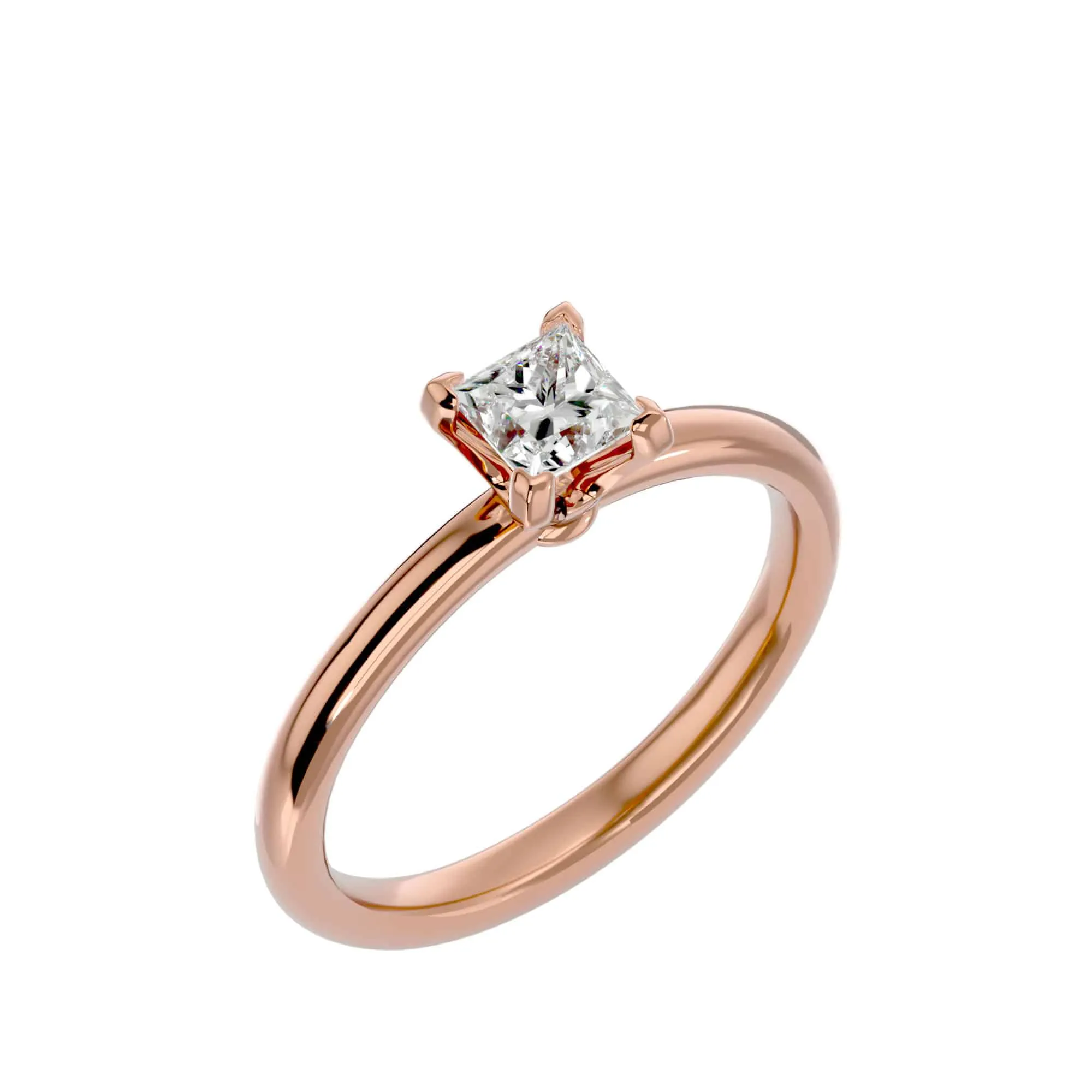 1.00ct Princess Cut Simple Engagement Ring