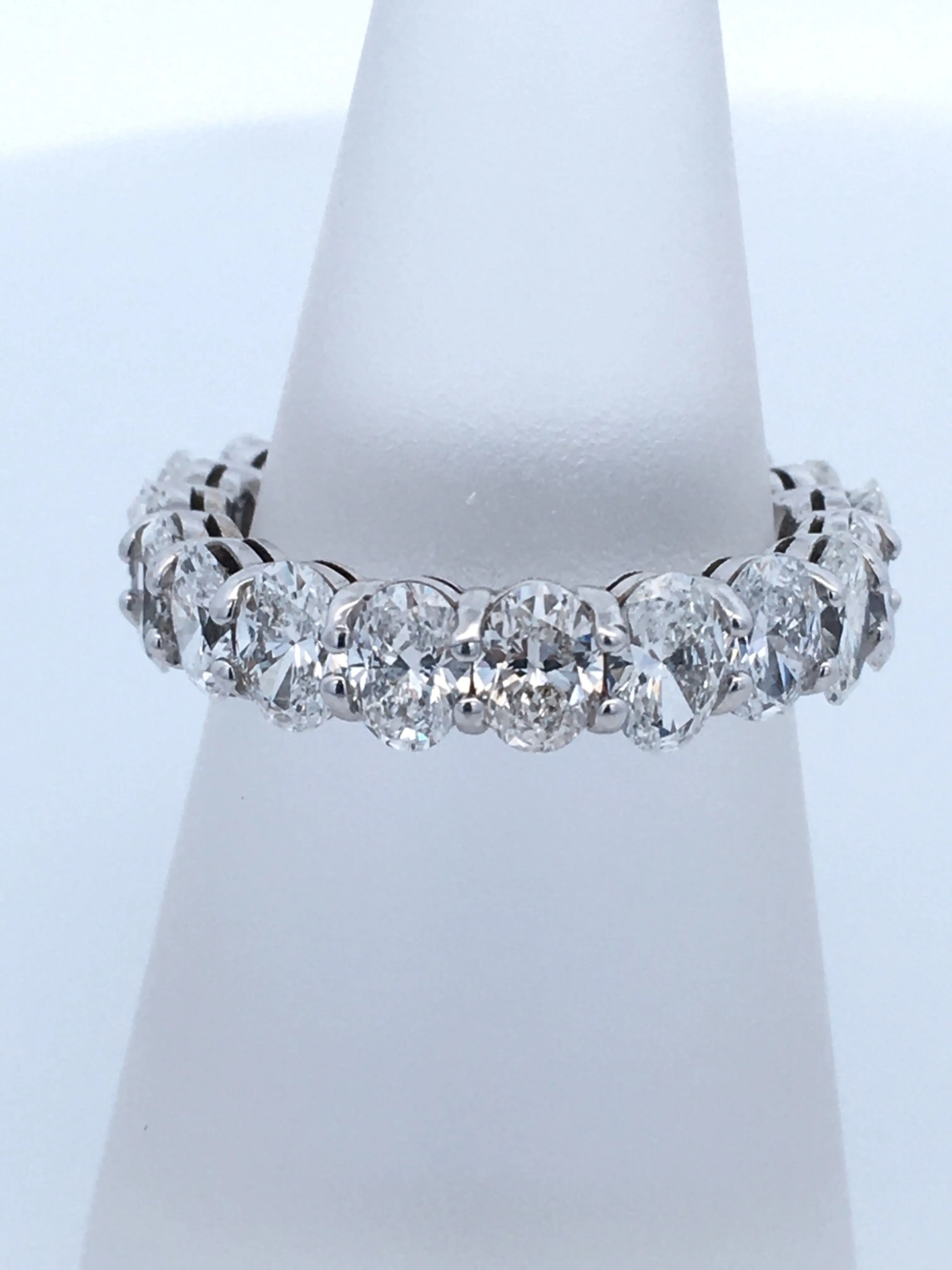 14K White Gold 4.72ct Diamond Eternity Women's Wedding Band