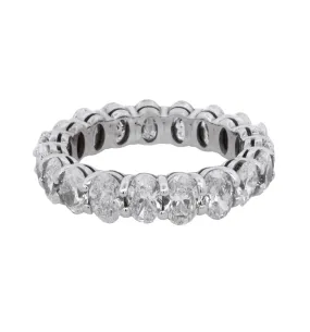 14K White Gold 4.72ct Diamond Eternity Women's Wedding Band