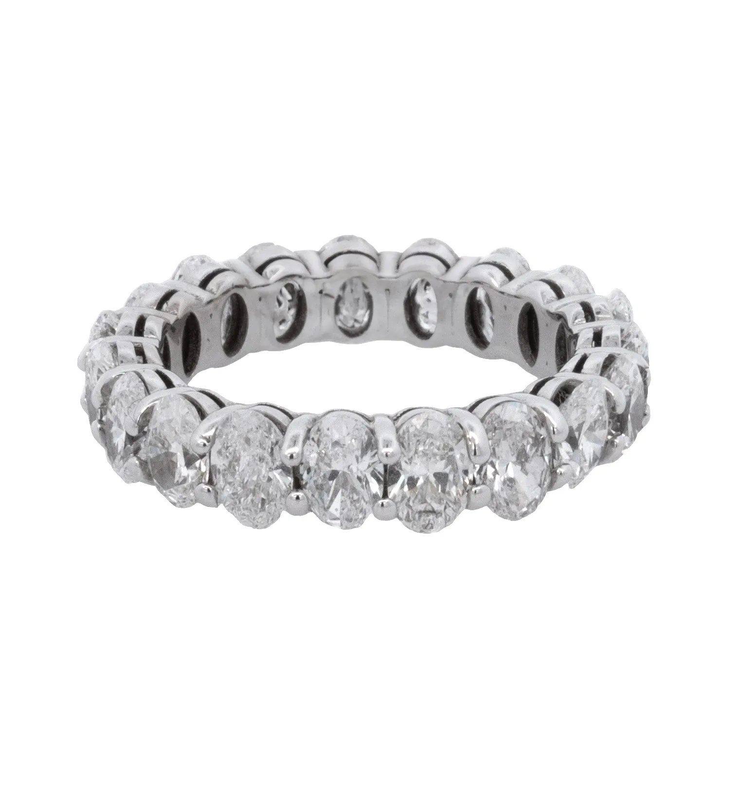 14K White Gold 4.72ct Diamond Eternity Women's Wedding Band