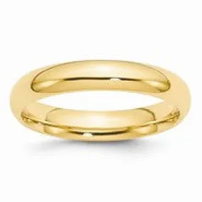 14k Yellow Gold 4mm Comfort-Fit Wedding Band Ring