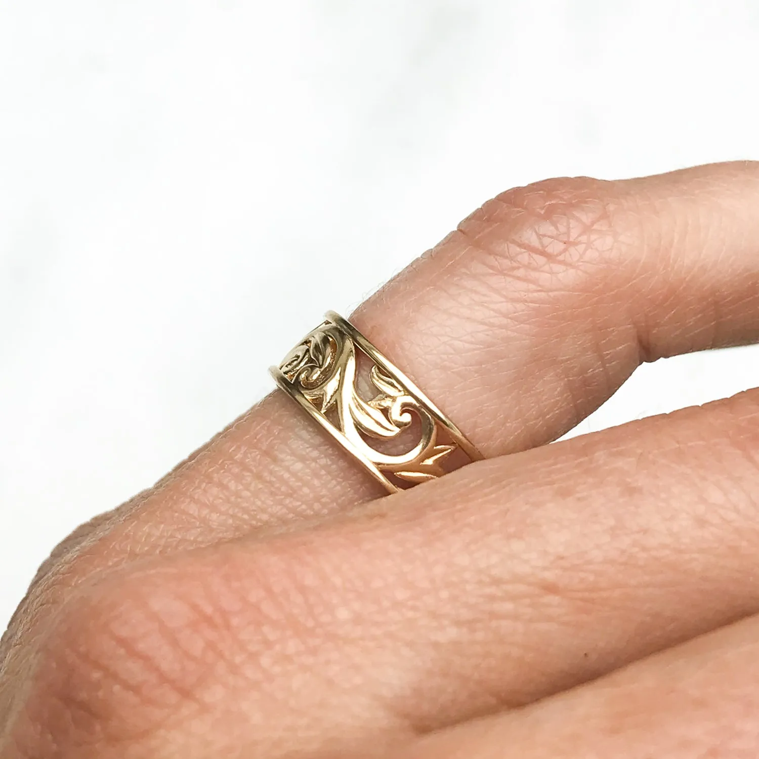 Artisan Filigree Ethical Gold Jacket Ring