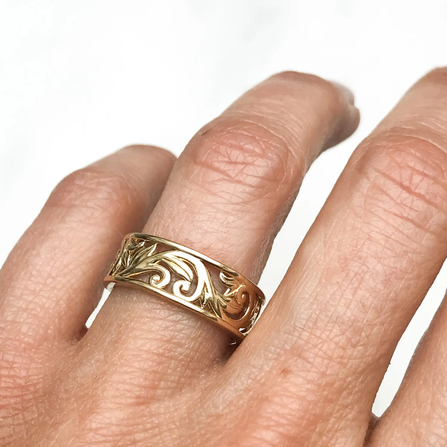 Artisan Filigree Ethical Gold Jacket Ring