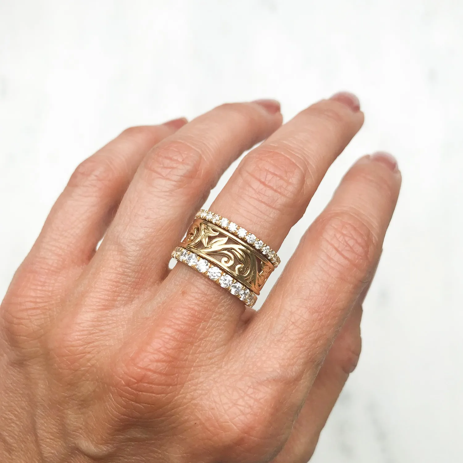 Artisan Filigree Ethical Gold Jacket Ring