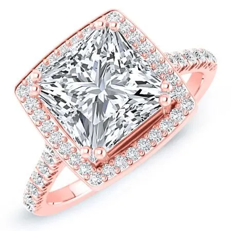 Aster - Princess Moissanite Engagement Ring