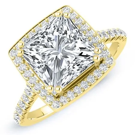 Aster - Princess Moissanite Engagement Ring