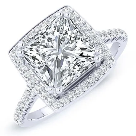 Aster - Princess Moissanite Engagement Ring