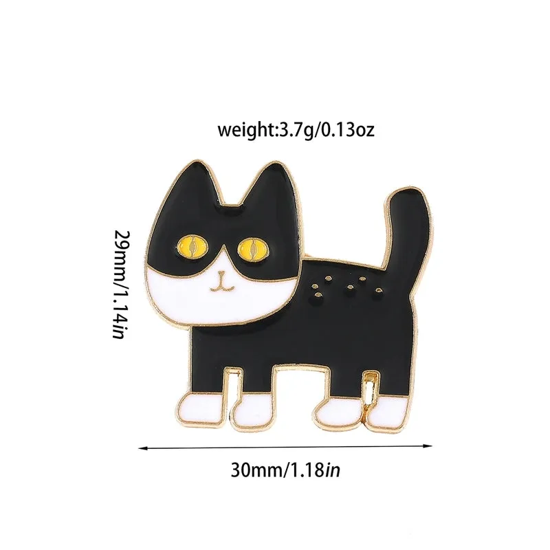 Casual Retro Pin Animal Cartoon Cat Metal Unisex Brooches