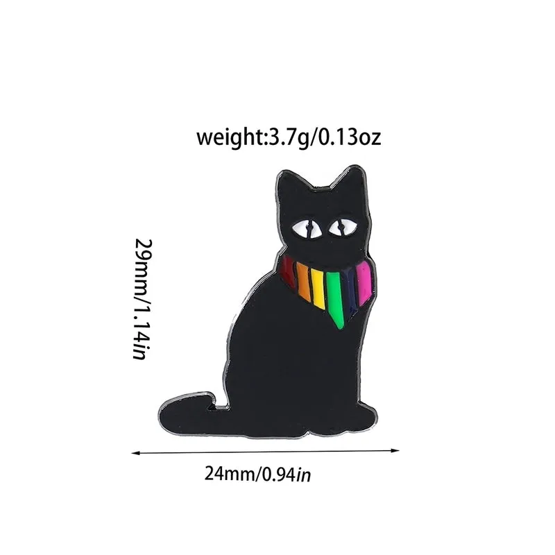 Casual Retro Pin Animal Cartoon Cat Metal Unisex Brooches