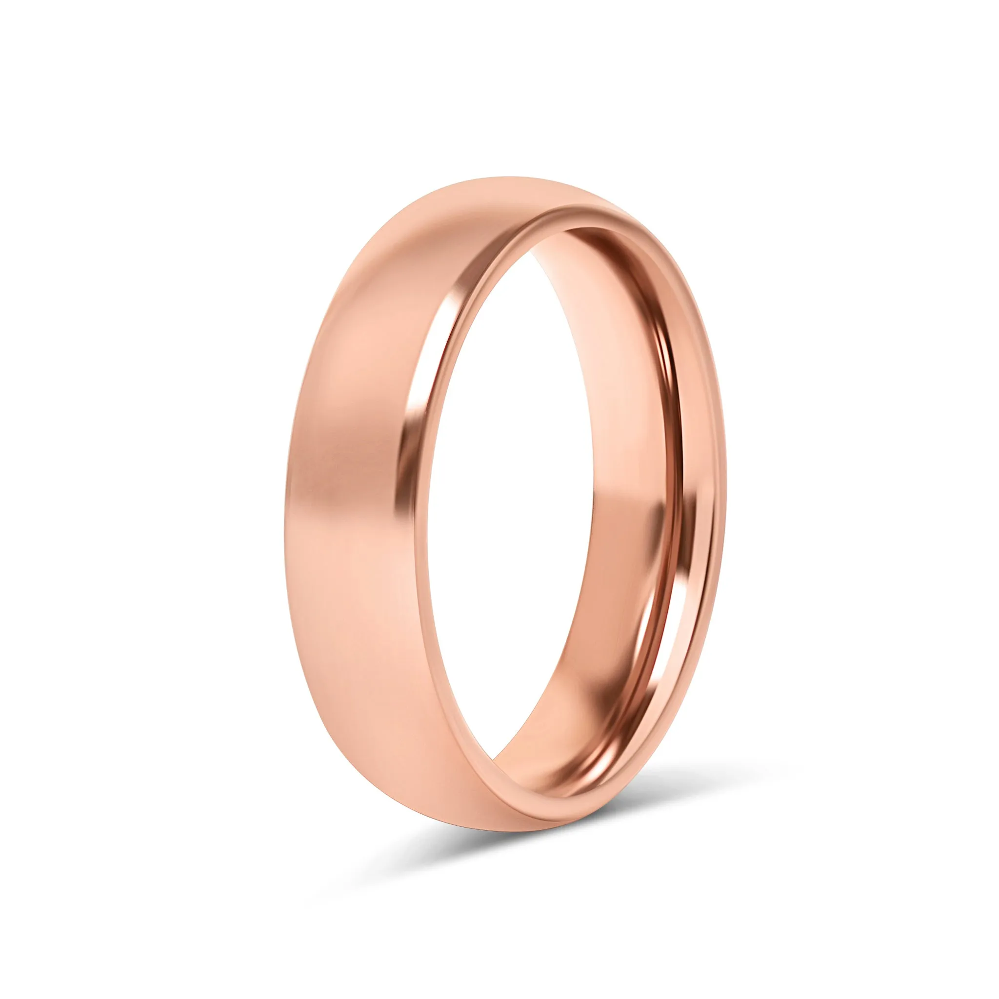 Chocolate Rounded Stainless Steel Blank Ring / CFR7007