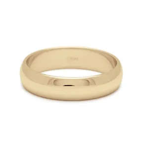 Classic Half Round Band - 14k Gold, 5mm