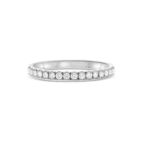 Diamond Halfway Band in 14K Gold, 2.20 mm wide