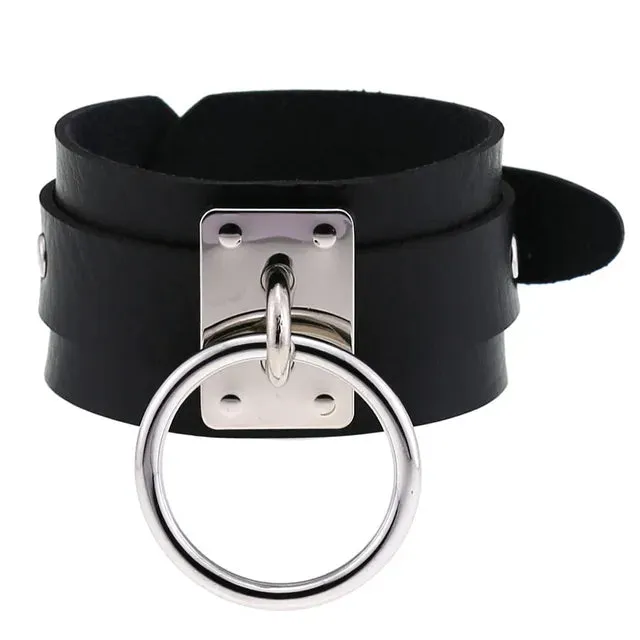 DIEZI Punk PU Leather Goth Wrap Bracelets