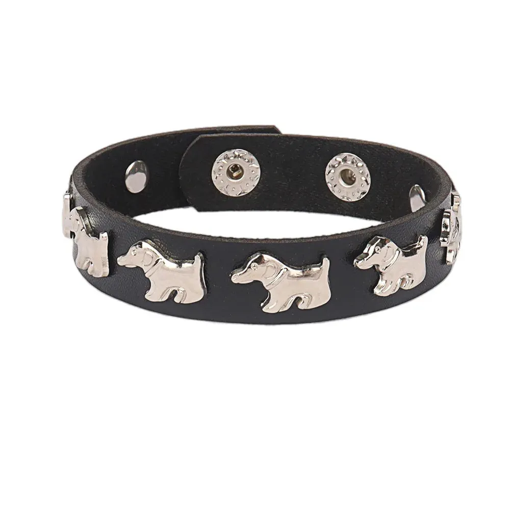 DIEZI Punk PU Leather Goth Wrap Bracelets