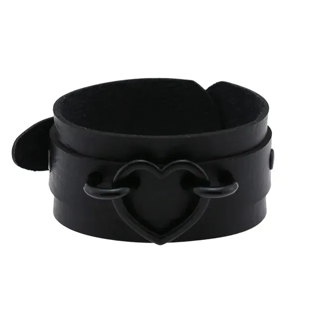DIEZI Punk PU Leather Goth Wrap Bracelets