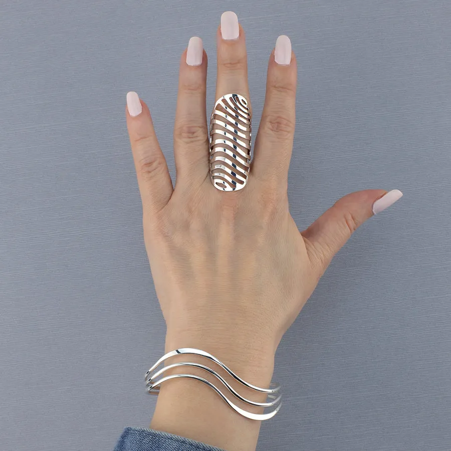 Extra Long Sterling Silver Ring