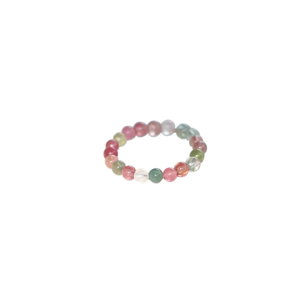 Fortune's Favor Sterling Silver Rainbow Tourmaline Ring for Good Luck