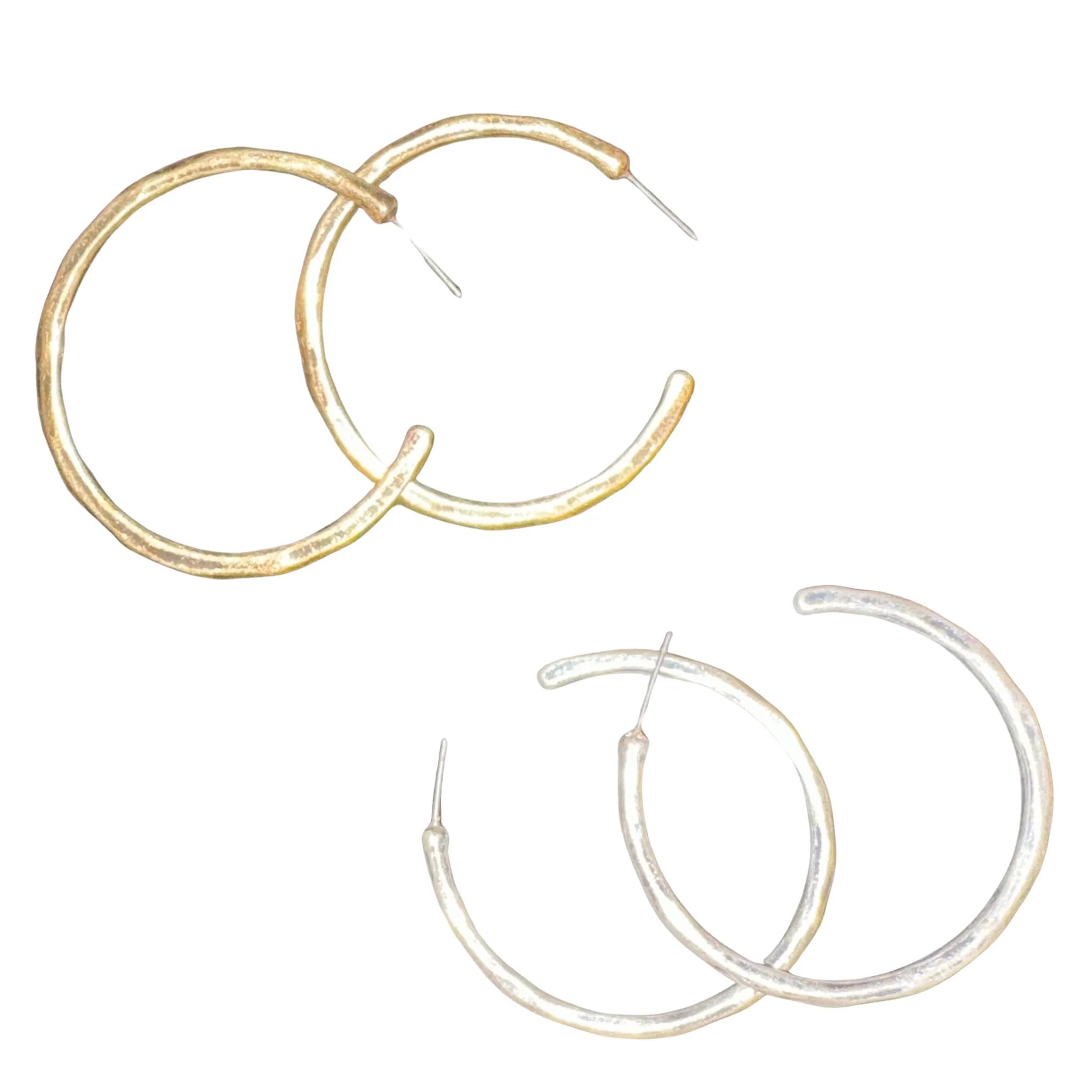 Hammered Hoop Earrings