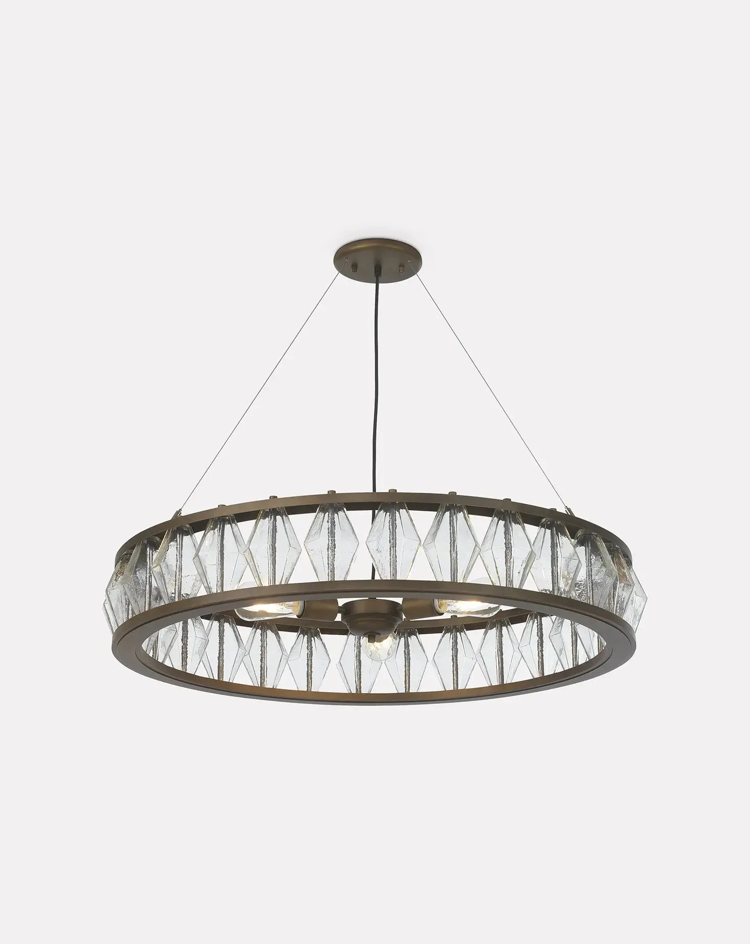 Hoffman Clear Glass Chandelier