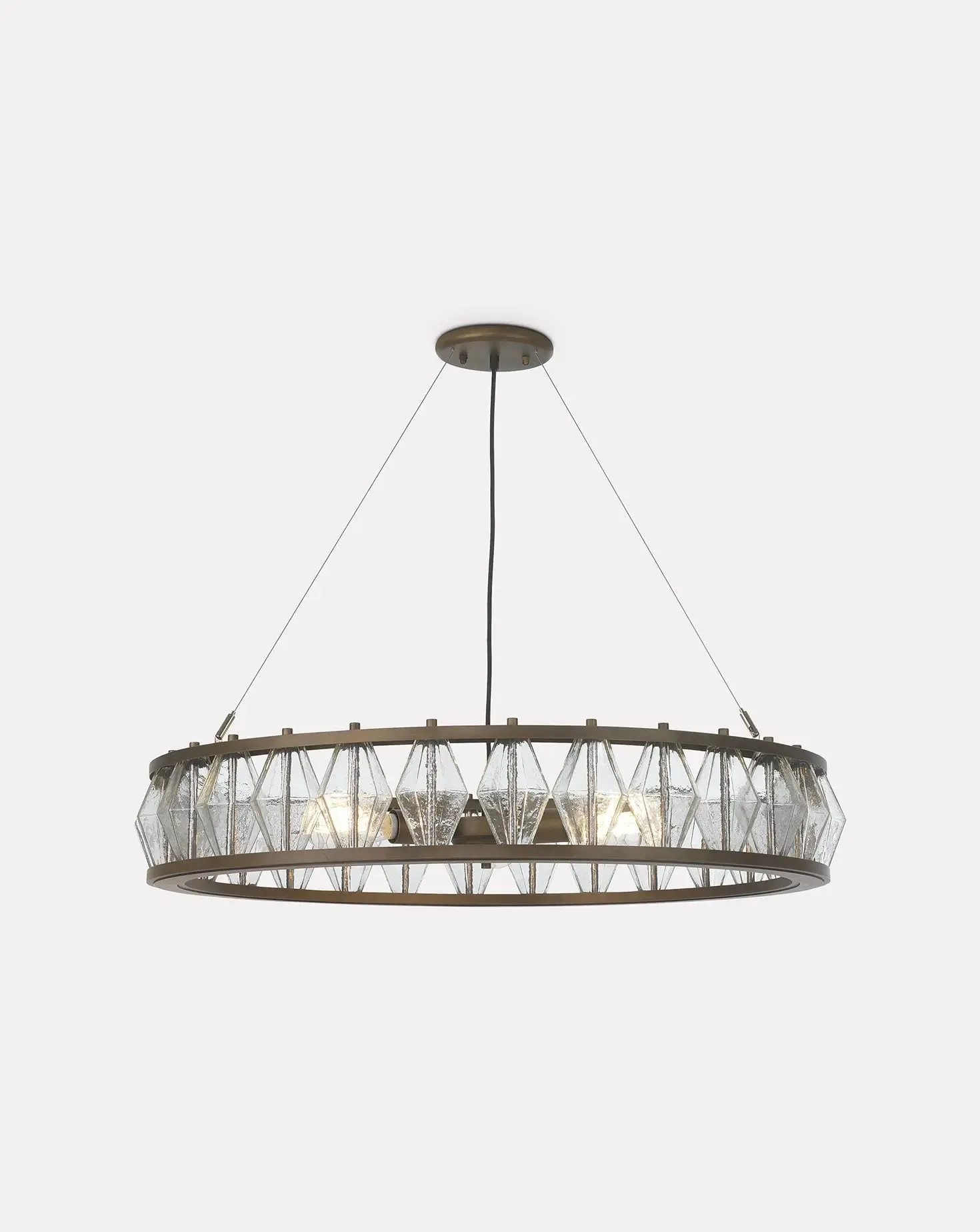 Hoffman Clear Glass Chandelier
