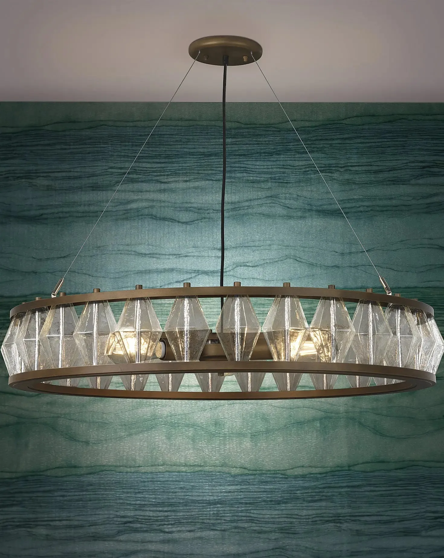 Hoffman Clear Glass Chandelier