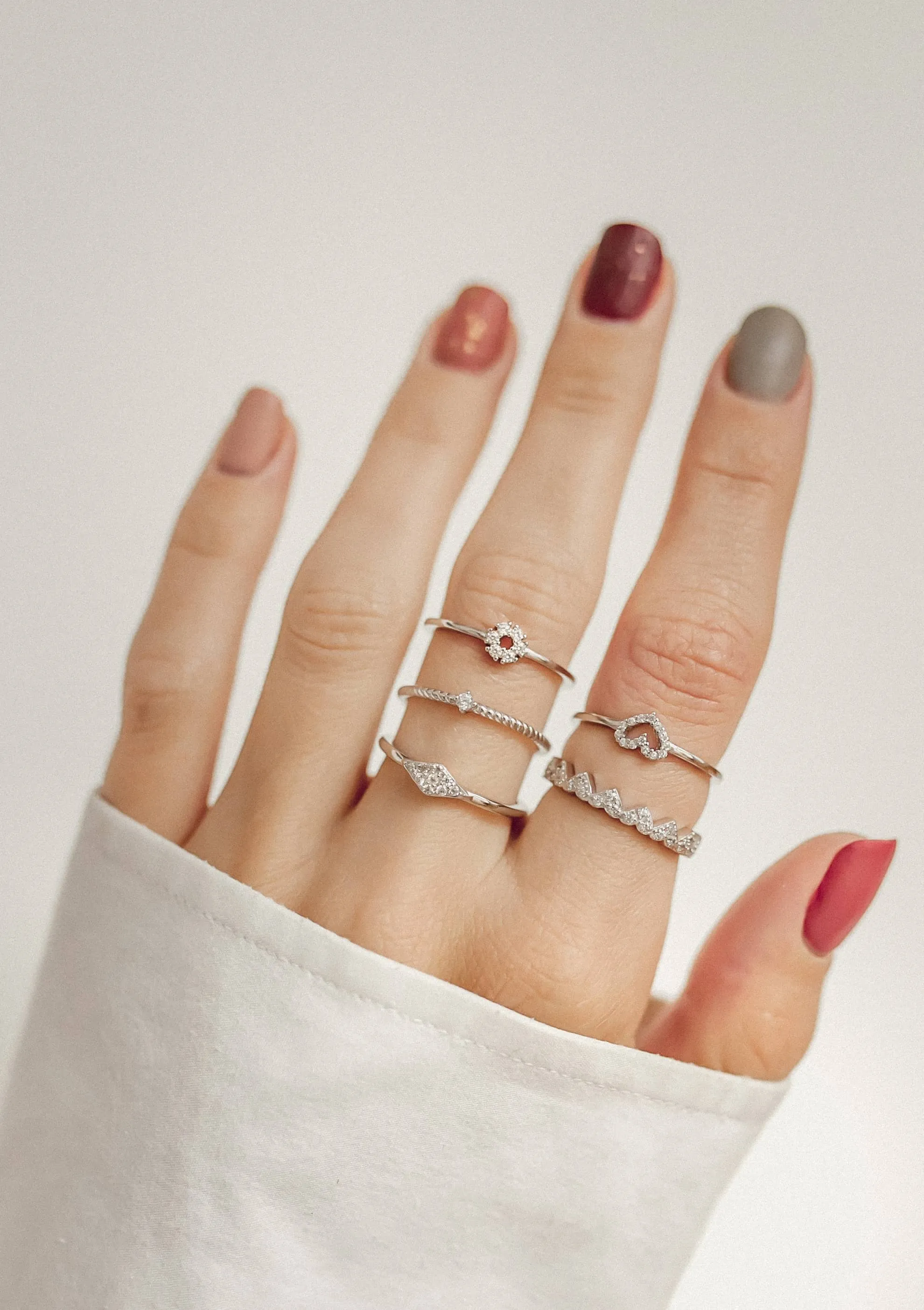 Holding Hearts Ring Sterling Silver