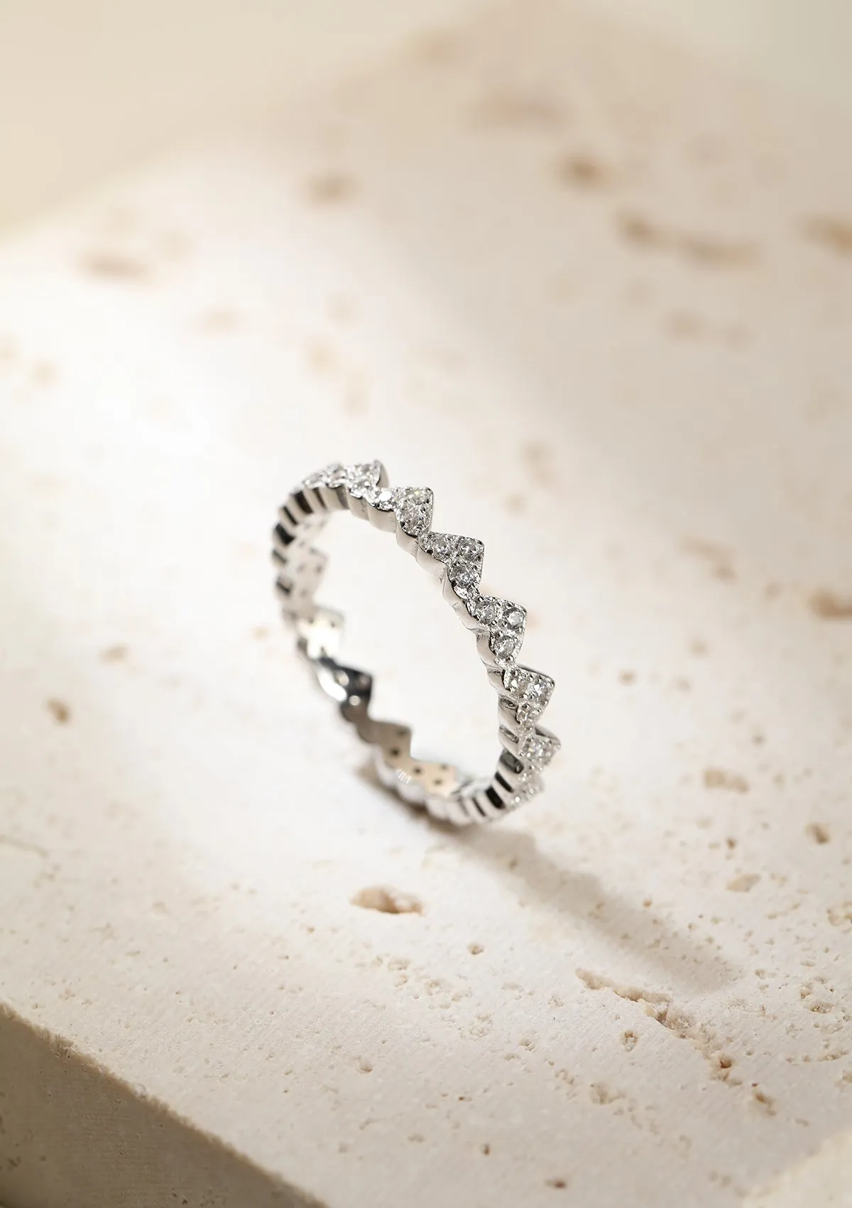 Holding Hearts Ring Sterling Silver