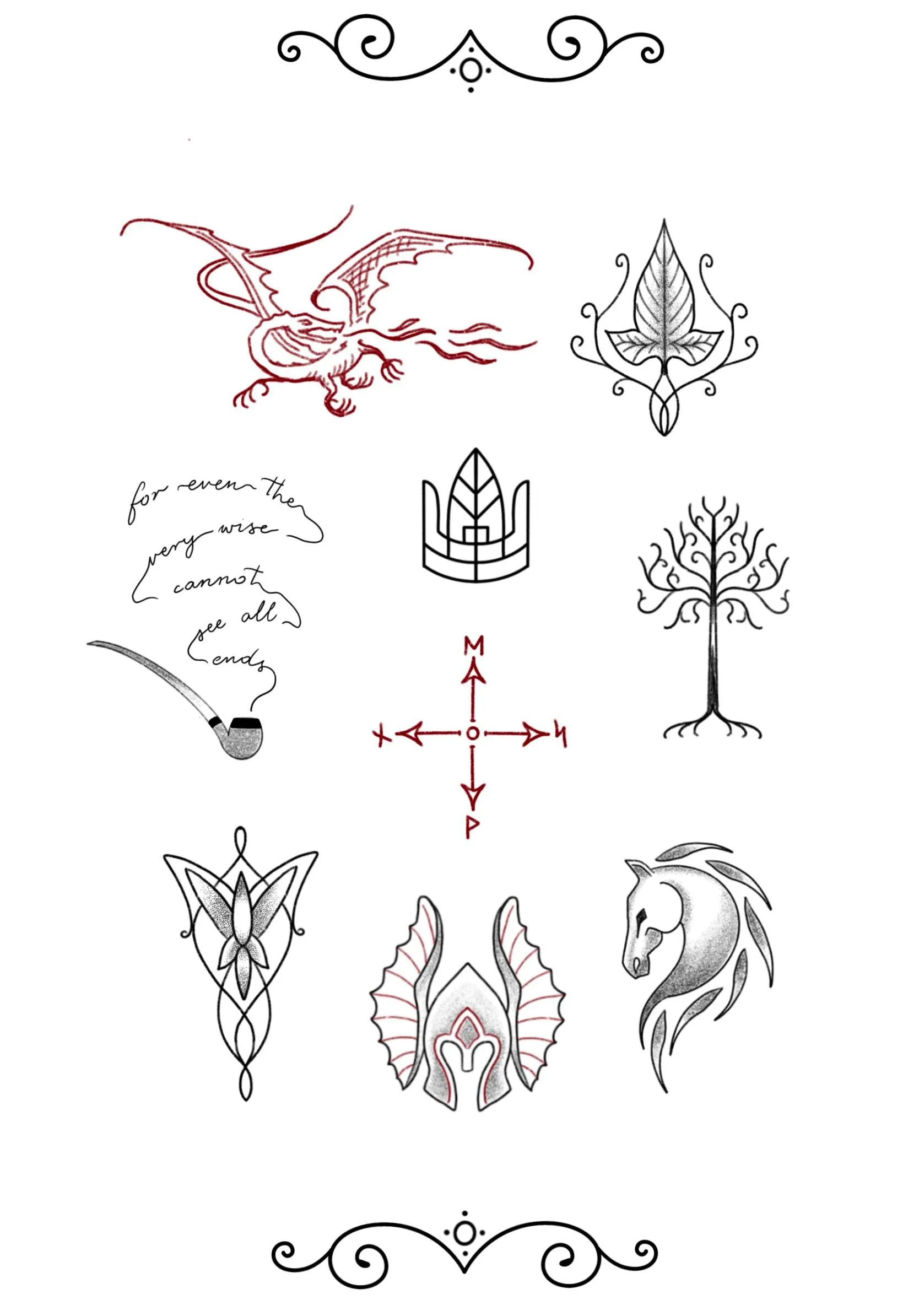 Lord of the Rings inspired designs by Magdalena