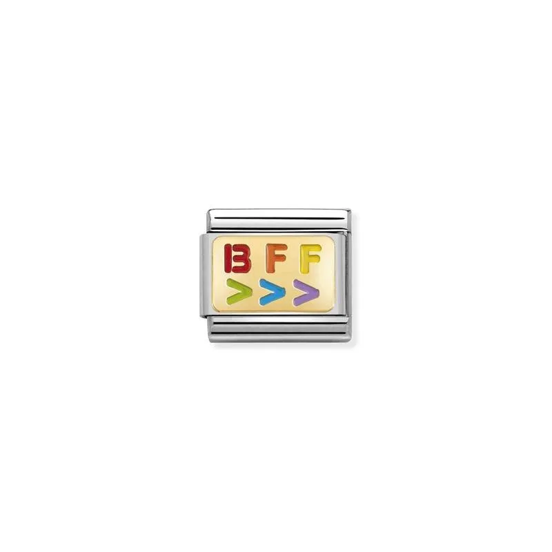 Nomination Composable Link Rainbow BFF, Right, 18K Gold & Enamel