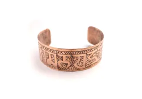 Om Copper Yoga Bracelet for Positive Energy