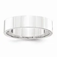 Platinum 5mm Comfort-Fit Flat Wedding Band Ring