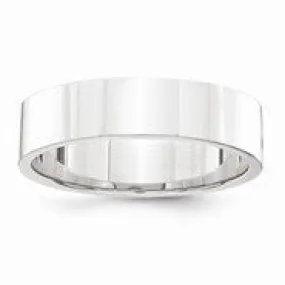 Platinum 5mm Comfort-Fit Flat Wedding Band Ring