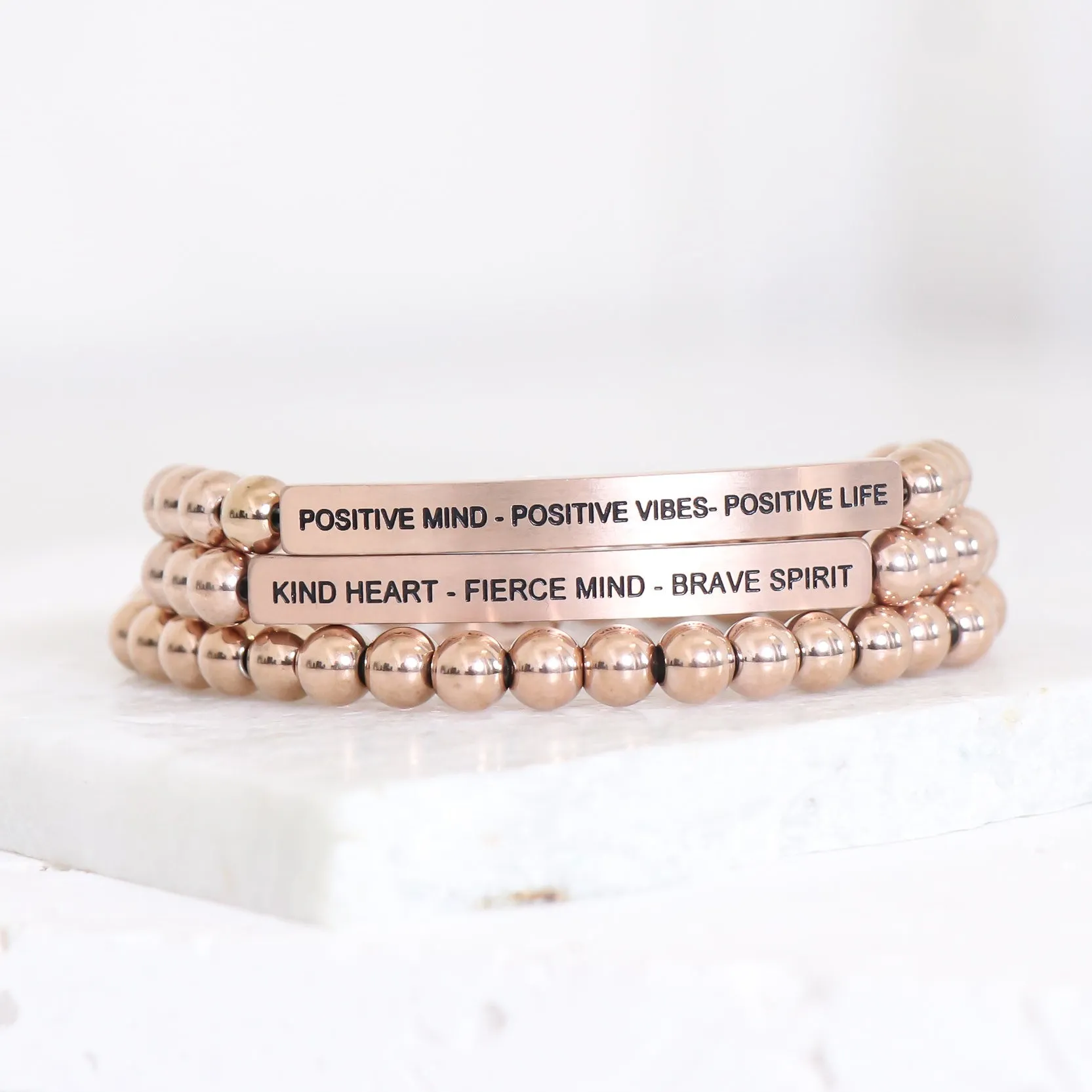 "KIND HEART" & "POSITIVE MIND" Bundle Deal - Rose Gold