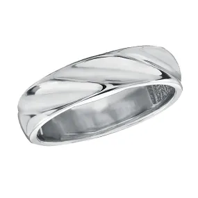 "LIAM" MEN'S WHITE GOLD BAND