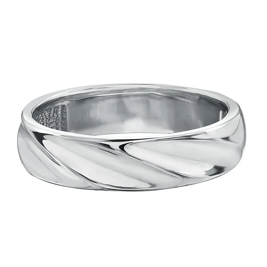 "LIAM" MEN'S WHITE GOLD BAND