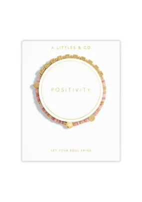 "Positivity" Silver Stretch Bracelet
