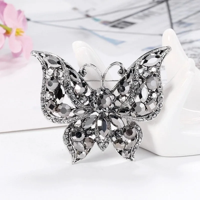 Retro Pin Animal Alloy Diamond Artificial Gemstones Unisex Brooches