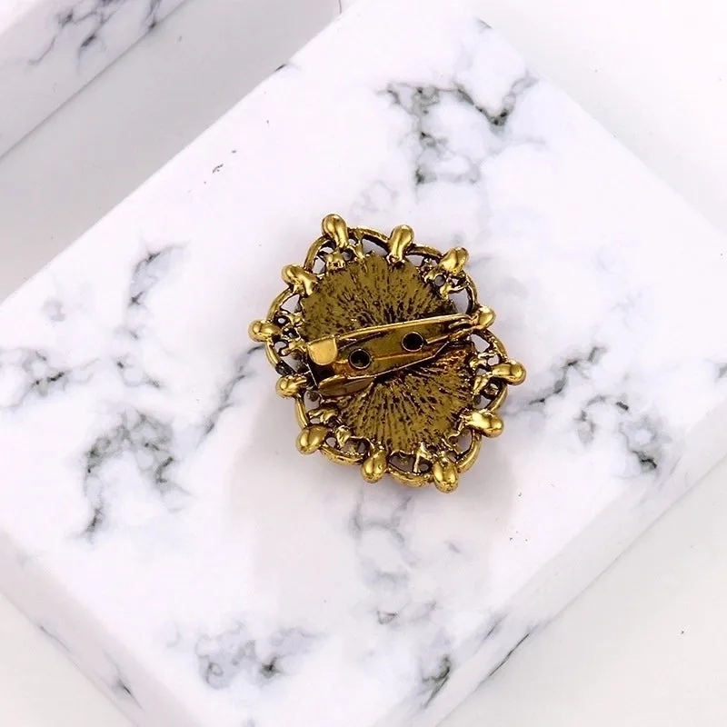 Retro Pin Flower Alloy Women's Brooches