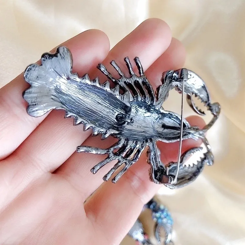 Retro Pin Lobster Alloy Inlay Rhinestones Unisex Brooches