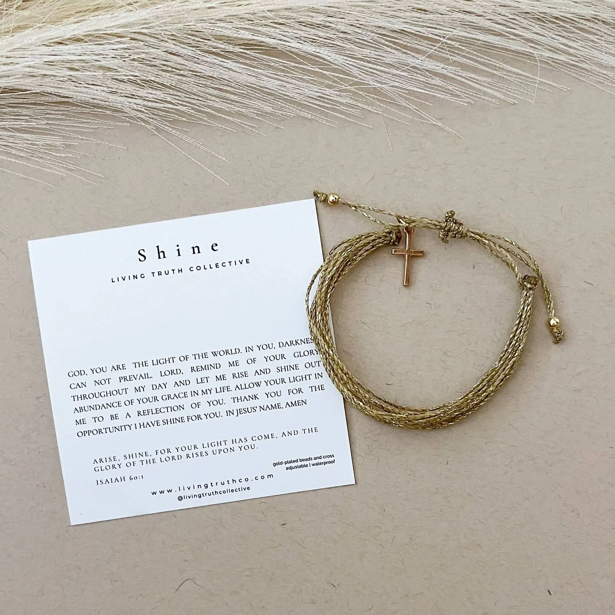 Shine Bracelet   Prayer Card