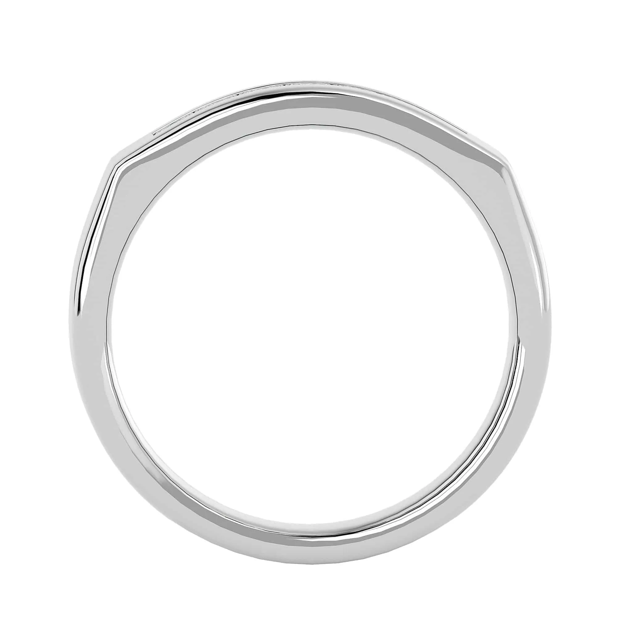 Square Diamonds Solid Men’s Wedding Ring