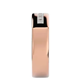 Square Diamonds Solid Men’s Wedding Ring