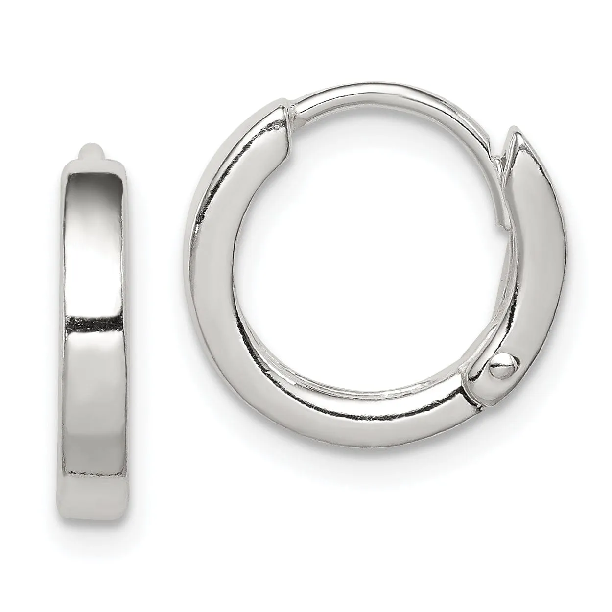 Sterling Silver Round Hoop Earrings